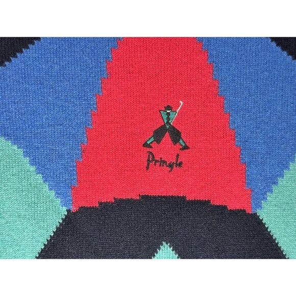 Pringle Nick Faldo Golf Sweater Mens‎ Sz XL Scotland Pure Wool Vintage - Picture 3 of 10